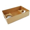 A Picture of product 251-222 SCT 4-Corner Kraft Paperboard Pop Up Food & Drink Trays. 10 X 6-1/2 X 2-1/2 ft. 250 trays/case.