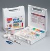 A Picture of product 968-948 First Aid Kit. 50 Person Metal First Aid Kit with Wall Mountable Clips.