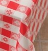 A Picture of product 176-102 Table Mate Plastic Party Banquet Table Cover Roll - 300 ft. x 40 in. - Disposable Tablecloth (Red Gingham)