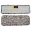 A Picture of product 966-410 Spun Loop Microfiber Wet Pad. Z-Loop. 5" x 18". 12/cs Gray with Colored Flags