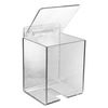 A Picture of product 966-536 Cellucap® Clear Acrylic Hairnet Dispenser for HN-500 Hairnets. 4.5" W x 6" H x 4.25" D. Wall mountable. Hinged lid, T-slit in bottom.