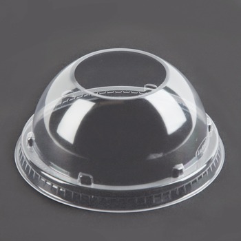 Clear Dome Lid with 1.9" Hole.  50 Lids/Bag.  Fits 32AC, 32P, 32PW.