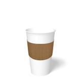 Kraft Cup Buddy® Sleeve for Paper Hot Cup. Unprinted, uncoated. Fits 10 - 24 oz cups. Recyclable and compostable. 1200/cs.