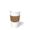 A Picture of product 967-431 Kraft Cup Buddy® Sleeve for Paper Hot Cup. Unprinted, uncoated. Fits 10 - 24 oz cups. Recyclable and compostable. 1200/cs.