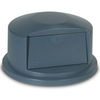 A Picture of product 966-543 Rubbermaid BRUTE® Dome Top for 2643 (44 gal) Containers. Gray. 24.5" dia. Snap-on lid.
