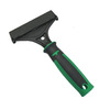 A Picture of product 966-545 Unger Ergotec Scraper. Short Handle. 4" Wide Blade, 8" long handle. Plastic handle, carbon steel blade.