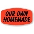 Little Grabber Label. Printed "Our Own Homemade." DayGlo. 1000 labels/roll.