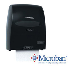 Sanitouch Hard Roll Towel Dispenser. 12.63 X 16.13 X 10.2 in. Smoke color.