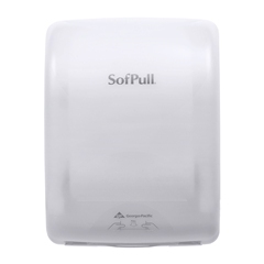 SofPull® Mechanical Hardwound Roll Towel Dispenser. 12.6 X 9.3 X 16.70 in. White.