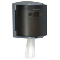 Kimberly Clark Professional* Roll Control Center-Pull Towel Dispenser. Smoke color.