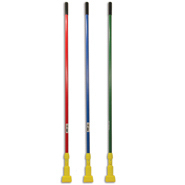 Rubbermaid Gripper® Clamp Style Wet Mop Handle, Plastic Yellow Head, Fiberglass Handle. Blue. 60". Should be used with 5" headband mops only.