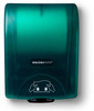 A Picture of product 967-057 OptiServ® Hands-Free Roll Towel Dispenser. 12 1/8 X 16 13/16 X 9 13/16 in. Translucent Green.