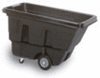 A Picture of product 966-318 Continental Commercial Standard 5/8 Cubic Yard Tilt Truck. 750lb capacity. 63.25" x 28.5" x 38". Black.