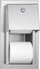 A Picture of product 966-301 ASI Recessed Dual Roll Toilet Tissue Dispenser. Accepts 5.25" dia. standard rolls. 18 gauge stainless steel.