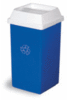 A Picture of product 968-375 Swingline™ Receptacle.  32 Gallon.  Blue, printed "Recycle".