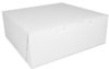 A Picture of product 967-530 SCT® White Non-Window Bakery Box,  White, Paperboard, 14 x 14 x 5, 50/Case