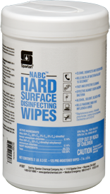 NABC Hard Surface Disinfecting Wipes. 125 Wipes/Canister.