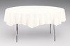 A Picture of product 967-535 Octy-Round® Plastic Tablecovers. 82 in. White. 12 count.