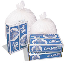 Can Liner 33 x 39. 0.75 mil. 33 gallon. White. Star Seal Perforated Roll. 150/cs.