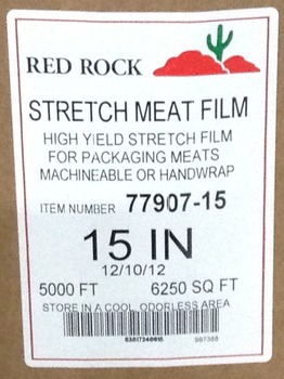 Meat Film.  15" x 5,000 Feet.  60 Gauge.
