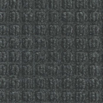 Waterhog™ Squares Classic Border Entrance-Scraper/Wiper-Indoor/Outdoor Mat. 4 X 16 ft. Charcoal Color. Smooth Back