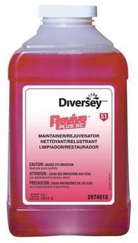Diversey Revive Plus Floor Maintainer. 2.5 liter bottle, 2/cs. Red in color, citrus fragrance.