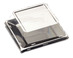 A Picture of product 967-563 Yoshi Square Plate Dome Lid for 6.5" Dessert Plate. Clear. 2.25" H x 6.5" W x 6.5" D. 120/cs.