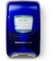 A Picture of product 967-153 OptiSource Convertible® Electronic Hand Soap Dispenser. Blue. 6 11/16" x 11 1/8" x 4". Controlled Use, Hands Free. Adjustable setting for sensor, dose and speed.
