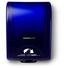 A Picture of product 967-157 OptiServ Hybrid Touch Free Roll Towel Dispenser. Blue. Controlled Use. 12 1/8" x 16 13/16" x 9 3/16".