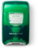 A Picture of product 967-594 OptiSource Convertible® Electronic Soap Dispenser. Green. Touch free, controlled use (1.0mL lotion, 0.75mL foam). 6 11/16" x 11 1/8" x 4".