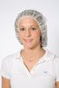 A Picture of product 966-727 Bouffant Hair Net. 24". White. Light polypropylene. Meets FFDCA Requirements for Food Contact. 1000/cs.