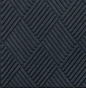 Waterhog™ Diamond Fashion Border Entrance-Scraper/Wiper-Indoor/Outdoor Floor Mat. 4 X 6 ft. Charcoal.