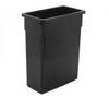 A Picture of product 966-757 Wall Hugger Receptacle with Handles. Black. 16 gallon. 22.5" L x 11" W x 25" H.