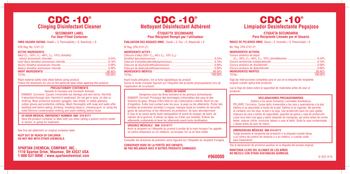 Secondary Ready-to-Use Solution Labels.  Printed "CDC-10®".