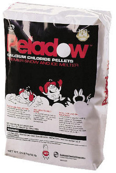 Peladow™ Calcium Chloride Pellets.  Premier Snow and Ice Melter.  50 lb. Bag.  ** 55 bags/pallet **