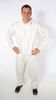 A Picture of product 966-848 Coverall.  Breathable Micro Film Material. White Color.  Size 2XL.  No Hood or Feet.  Elastic Wrists and Ankles.  Individually Packaged.