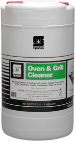 Oven & Grill Cleaner™.  Removes Baked-On Grease, Carbon and Food Deposits.  15 Gallon Drum.