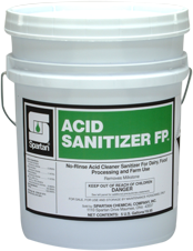 Acid Sanitizer FP.  Food Processing Surface Phosphoric Acid Sanitizer.  5 Gallon Pail.