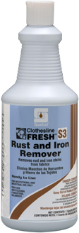 Clothesline Fresh™ Rust and Iron Remover #S3.  1 Quart, 12 Quarts/Case.