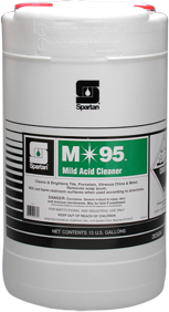 M*95.  Mild acid cleaner for tile, porcelain, china & metal. 15 Gallon Pail.