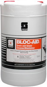 Bloc-Aid®.  Drain and Sewer Cleaner/Maintainer. Includes gloves.  15 Gallon Pail.