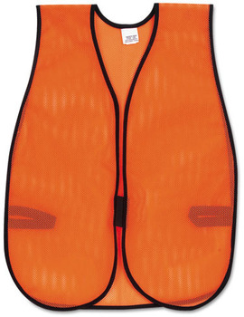 MCR™ Safety Vest, Polyester Mesh, Hook Closure, 18" x 47", One Size