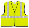 A Picture of product CRW-VCL2SLXL MCR™ Safety Luminator™ Class 2 Safety Vest, Fluorescent Lime w/Silver Stripe, Polyester, XL