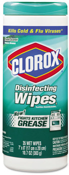 Clorox® Disinfecting Wipes.  Fresh Scent.  Bleach-Free Formula.  35 Wipes/Canister.