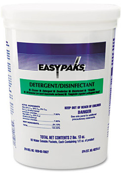 Easy Paks® Detergent/Disinfectant, .5oz Packet, 90/Tub, 2 Tubs/Carton