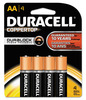 A Picture of product 968-833 Duracell® CopperTop® Alkaline Batteries with Duralock Power Preserve™ Technology, AA, 8/Pack