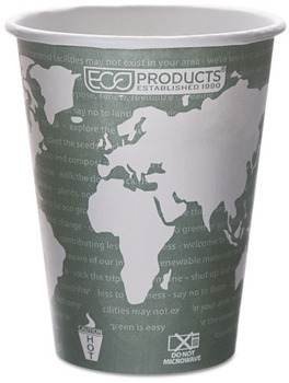 Eco-Products® World Art™ Hot Cups, 20oz, Tan, 50/Pack, 1000/Carton