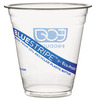 A Picture of product ECO-EPCR9 Eco-Products® BlueStripe™ Recycled Content Clear Plastic Cold Drink Cups, 9oz, Clear, 50/Pack, 20 Packs/Case
