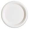 A Picture of product ECO-EPP005 Eco-Products® Sugarcane Dinnerware, 10" Plate, Natural White, 500/Carton