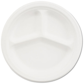 Chinet® Classic Paper Dinnerware, Plate, 8 3/4" dia, White, 500/Carton